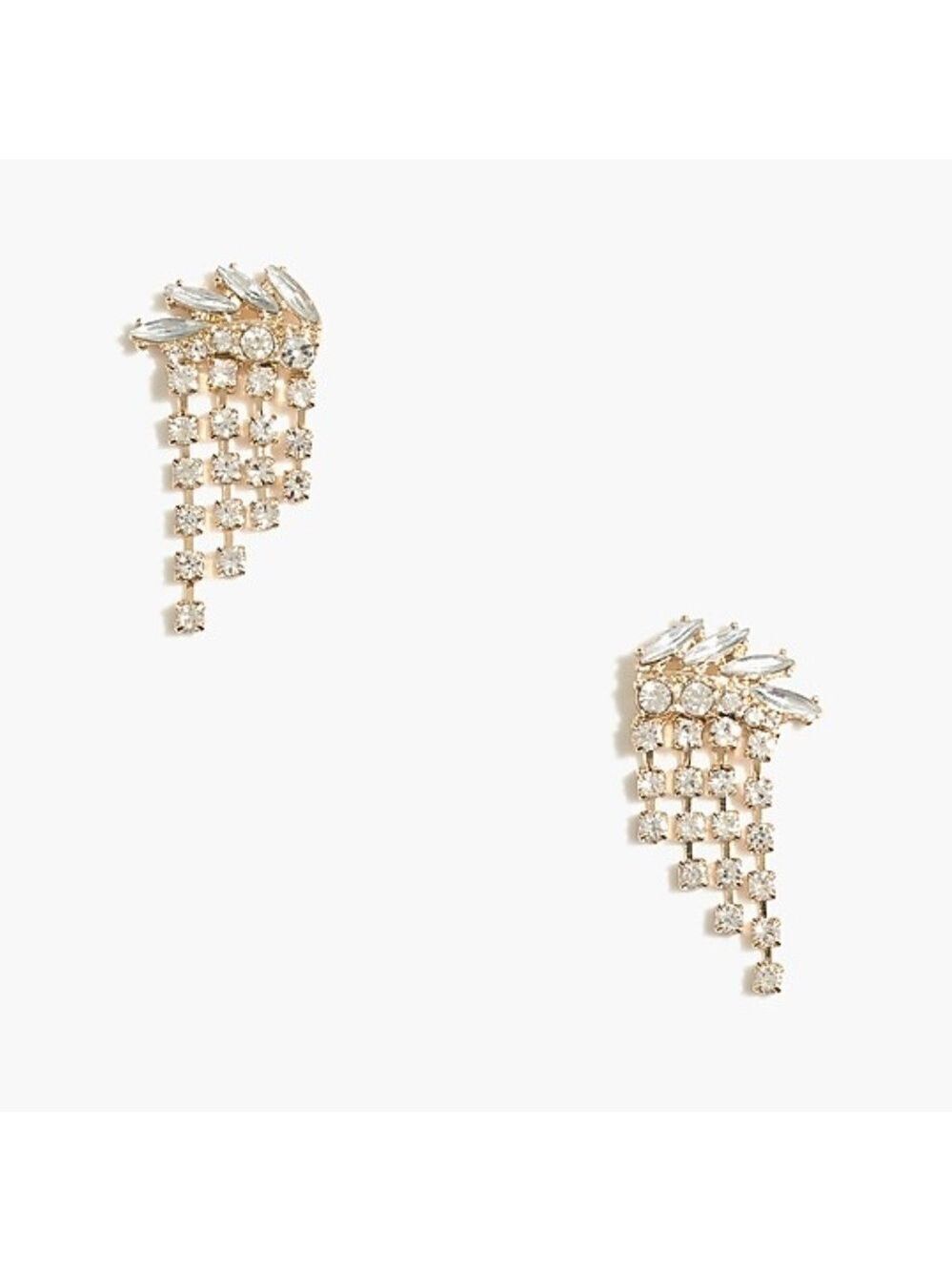 J.Crew-Crystal waterfall dangle earrings-NWT - Picture 1 of 6
